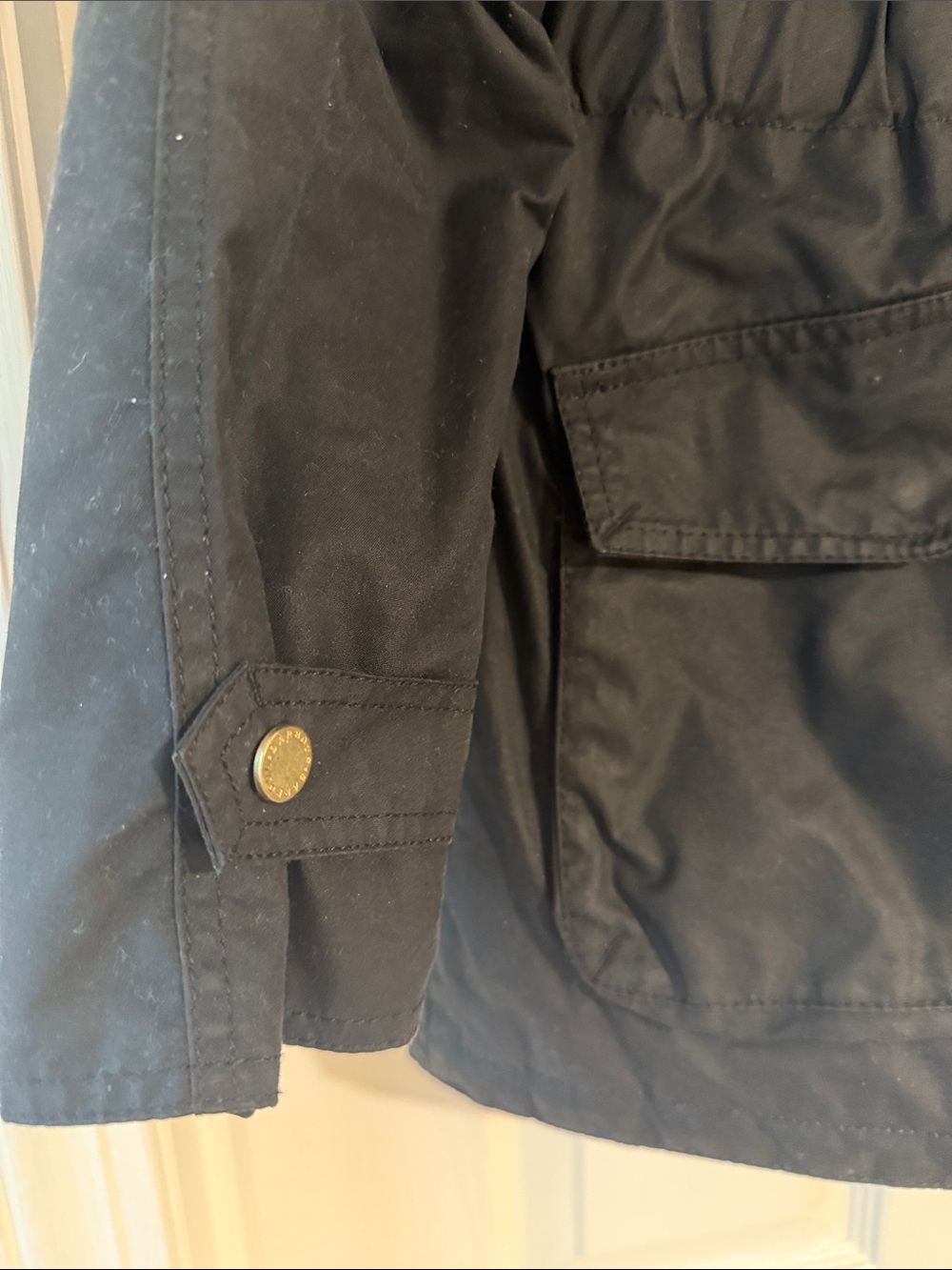 Barbour Women’s Navy Hooded Field Jacket (Una, Tartan Collection) - Picture 7 of 7